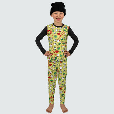 Kids' Therma Base Layer Pants BlackStrap #color_sushi-wasabi