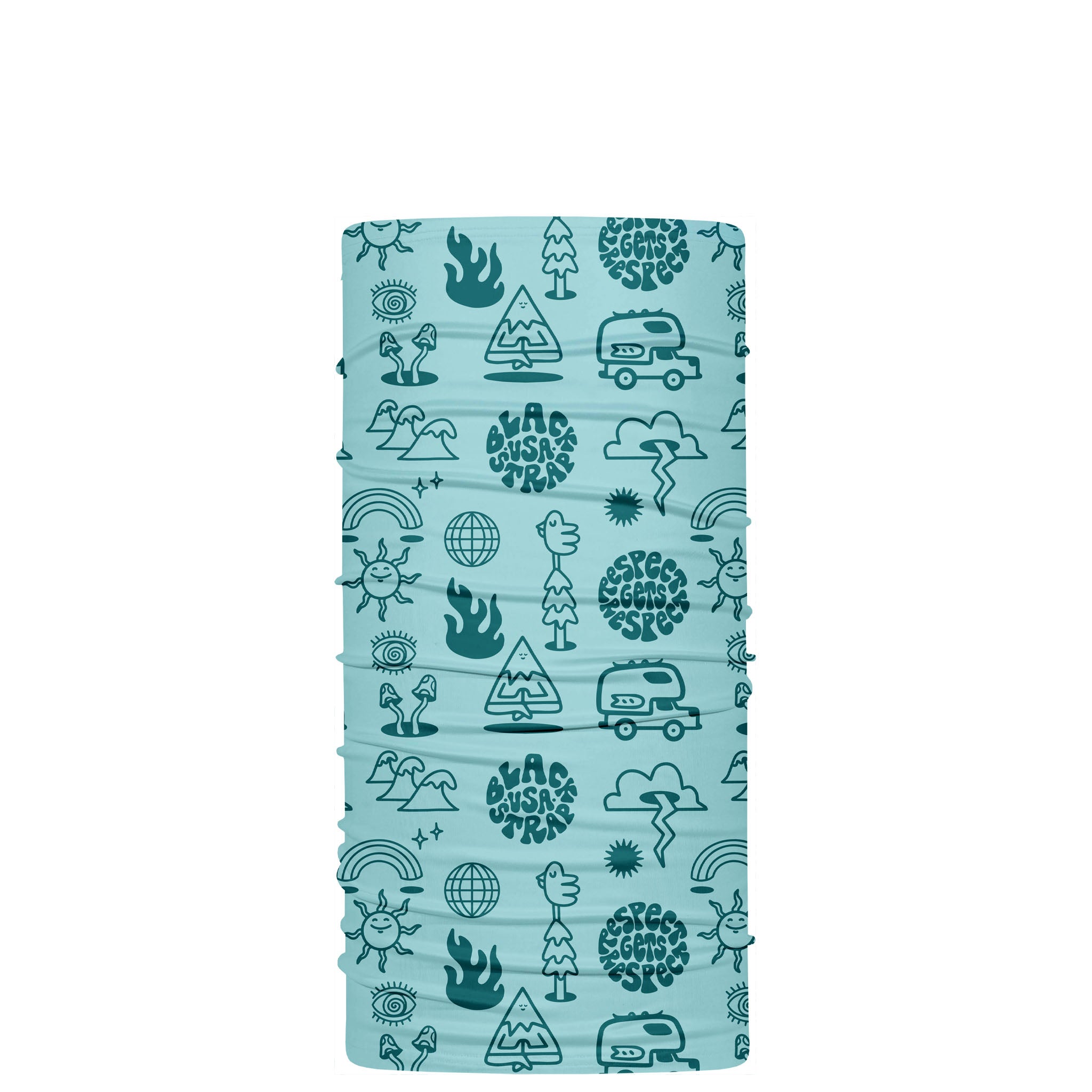 Kids' Therma Tube Neck Warmer BlackStrap Respect Teal #color_respect teal