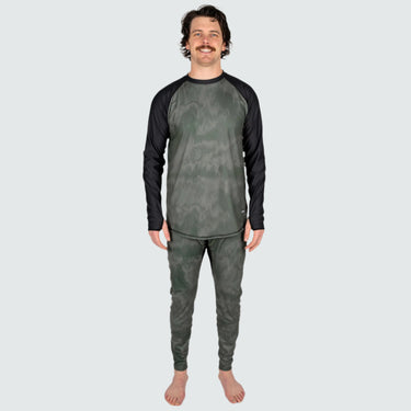 Men's Skyliner All-Season Base Layer Crewneck BlackStrap #color_glitch-forest