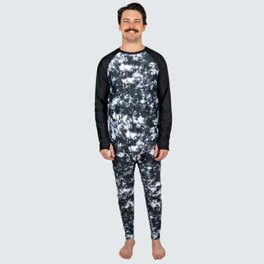 Men's Skyliner All-Season Base Layer Crewneck BlackStrap #color_tie-dye-black