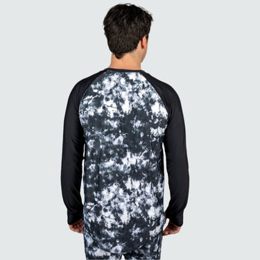 Men's Skyliner All-Season Base Layer Crewneck BlackStrap #color_tie-dye-black