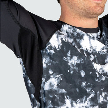 Men's Skyliner All-Season Base Layer Crewneck BlackStrap #color_tie-dye-black