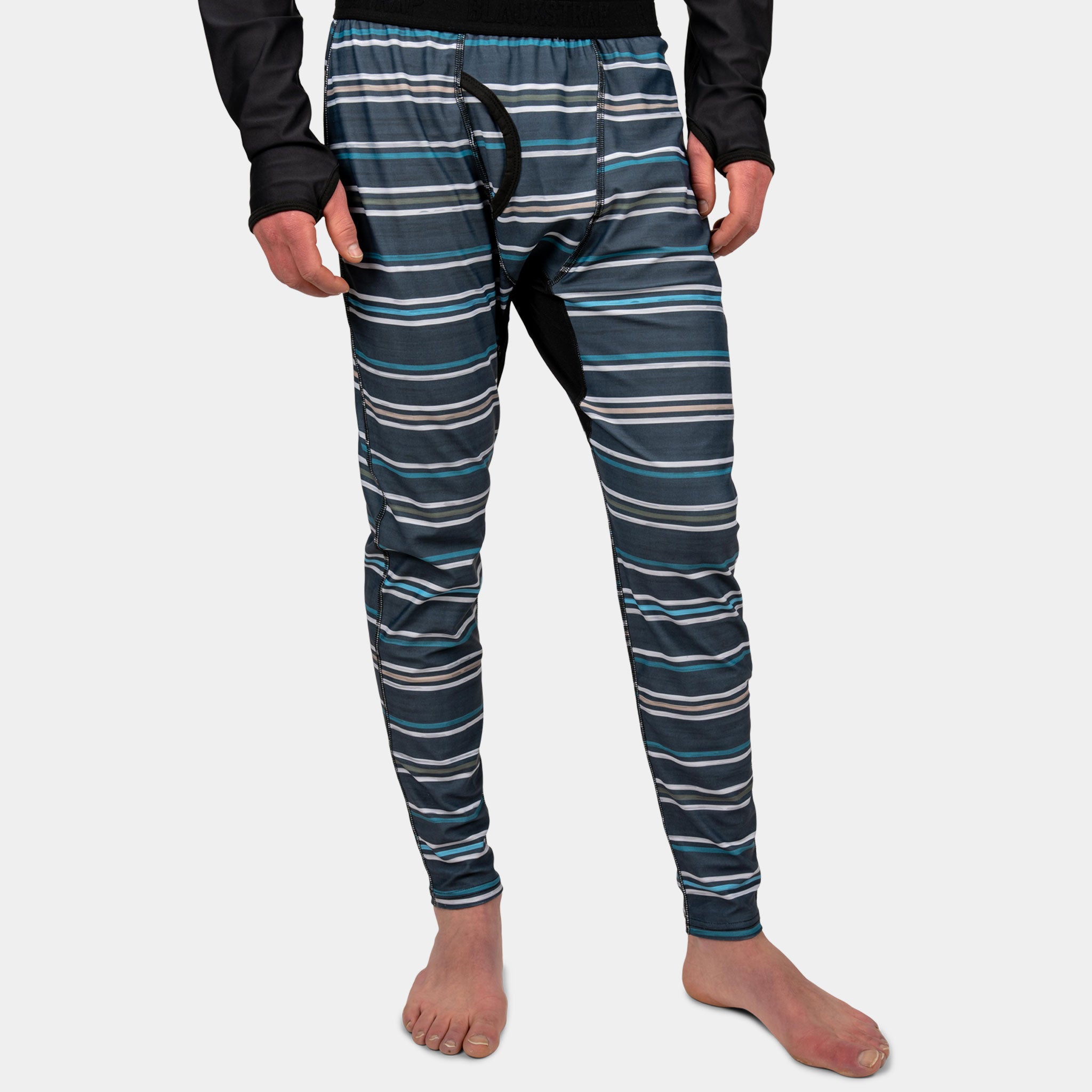 Men's Skyliner All-Season Base Layer Pants BlackStrap #color_stripes blue