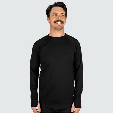 Men's Summit Base Layer Crewneck BlackStrap #color_black