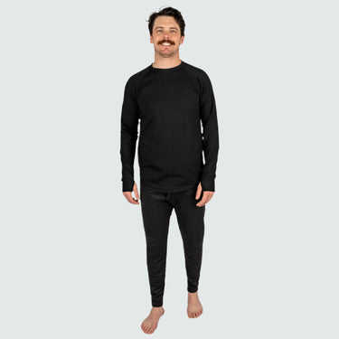 Men's Summit Base Layer Crewneck BlackStrap #color_black