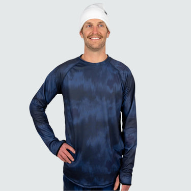 Men's Summit Base Layer Crewneck BlackStrap #color_glitch-navy