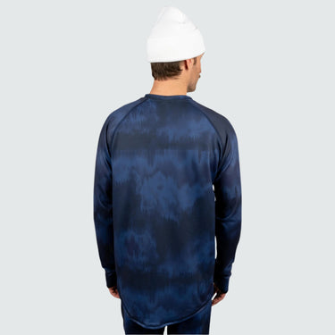 Men's Summit Base Layer Crewneck BlackStrap #color_glitch-navy