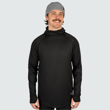 Men's Summit Base Layer Hoodie BlackStrap #color_black