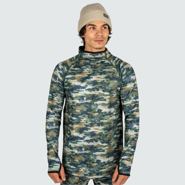 Men's Summit Base Layer Hoodie BlackStrap #color_fatigue