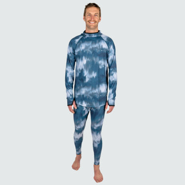 Men's Summit Base Layer Hoodie BlackStrap #color_glitch-blue