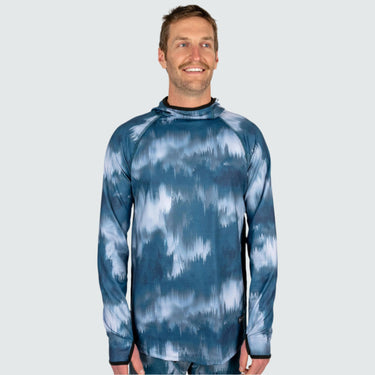 Men's Summit Base Layer Hoodie BlackStrap #color_glitch-blue