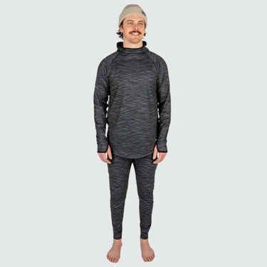 Men's Summit Base Layer Hoodie BlackStrap #color_hatched-charcoal