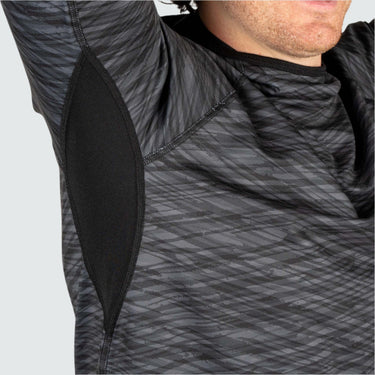 Men's Summit Base Layer Hoodie BlackStrap #color_hatched-charcoal