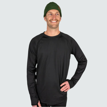 Men's Therma Base Layer Crewneck BlackStrap #color_black