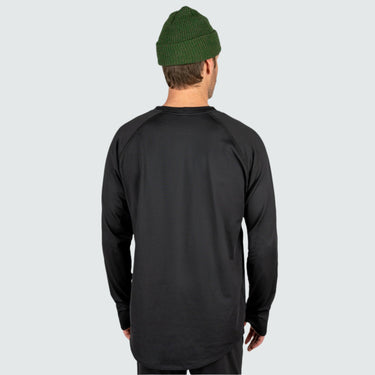 Men's Therma Base Layer Crewneck BlackStrap #color_black