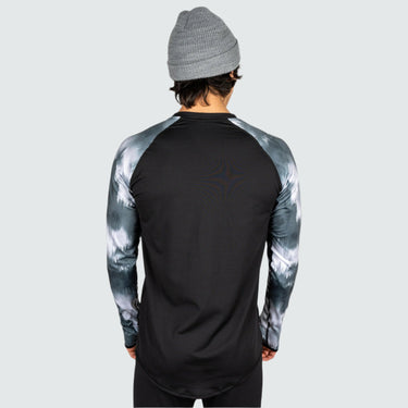 Men's Therma Base Layer Crewneck BlackStrap #color_glitch-gray