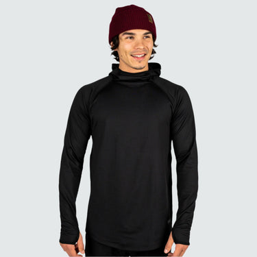 Men's Therma Base Layer Hoodie BlackStrap #color_black