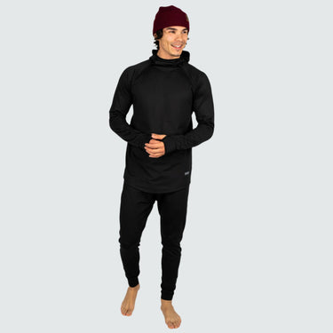 Men's Therma Base Layer Hoodie BlackStrap #color_black