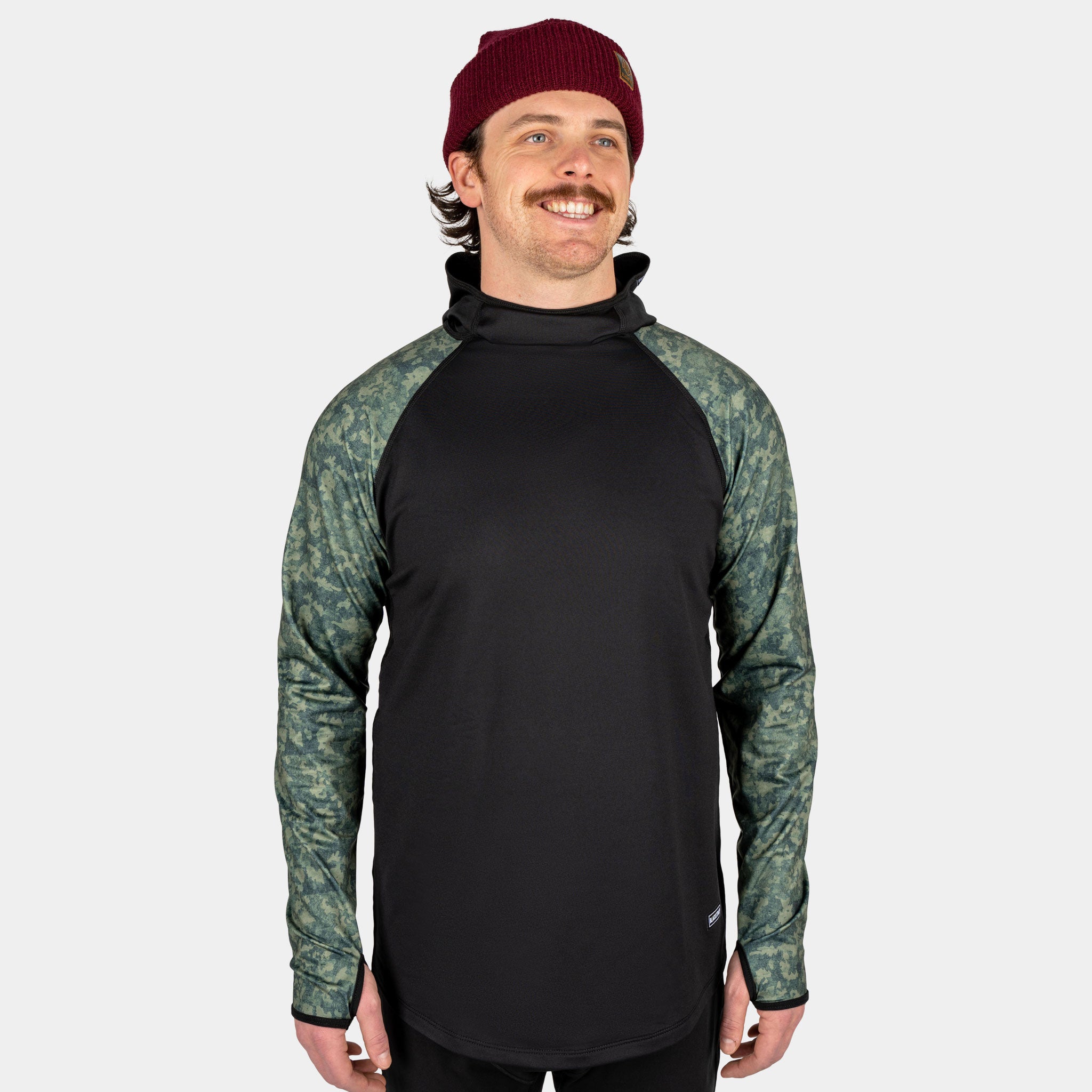 Men's Therma Base Layer Hoodie BlackStrap #color_canvas green