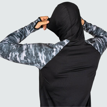 Men's Therma Base Layer Hoodie BlackStrap #color_fatigue-black