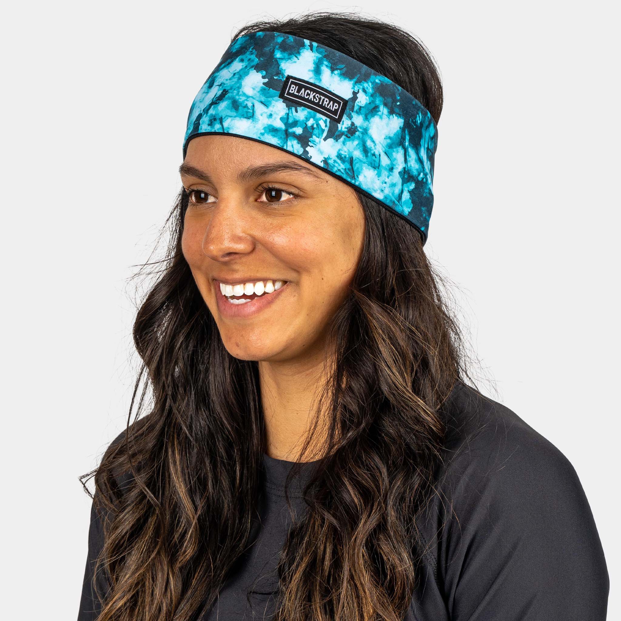 Snowbird Dual Layer Headband BlackStrap #color_tie deal teal