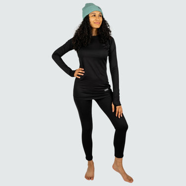 Women's Cloudchaser Base Layer Crewneck BlackStrap #color_black