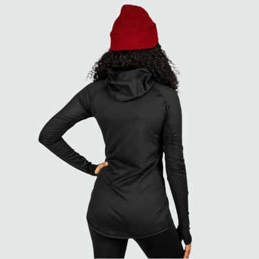 Women's Cloudchaser Base Layer Hoodie BlackStrap #color_black