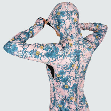 Women's Cloudchaser Base Layer Hoodie BlackStrap #color_floral-zen