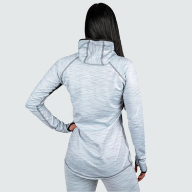 Women's Cloudchaser Base Layer Hoodie BlackStrap #color_hatched-snow