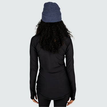 Women's Pinnacle All-Season Base Layer Crewneck BlackStrap #color_black