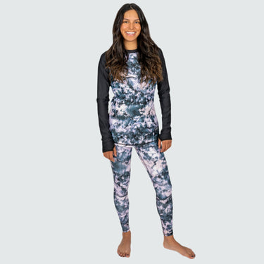 Women's Pinnacle All-Season Base Layer Leggings BlackStrap #color_tie-dye-rose