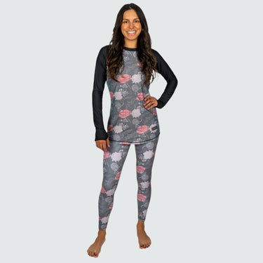 Women's Pinnacle All-Season Base Layer Leggings BlackStrap #color_peachy