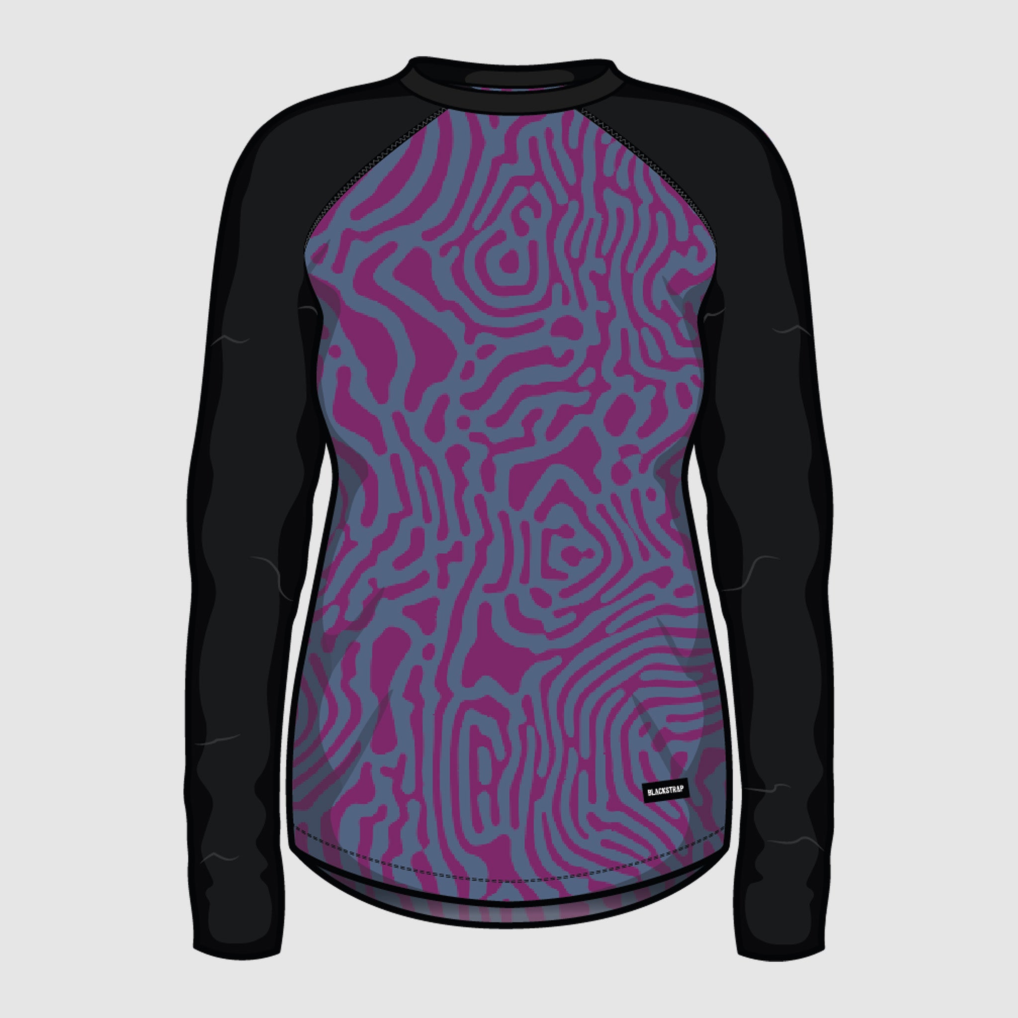 BlackStrap Women's Skyliner Baselayer Crewneck Long Sleeve #color_inprint currant