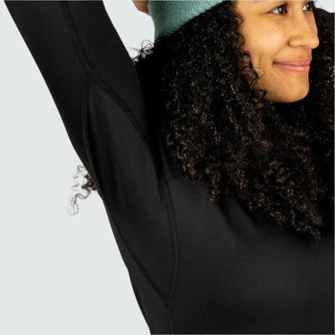 Women's Therma Base Layer Crewneck BlackStrap #color_black