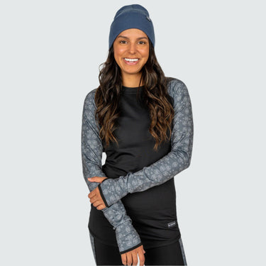 Women's Therma Base Layer Crewneck BlackStrap #color_crop-circles