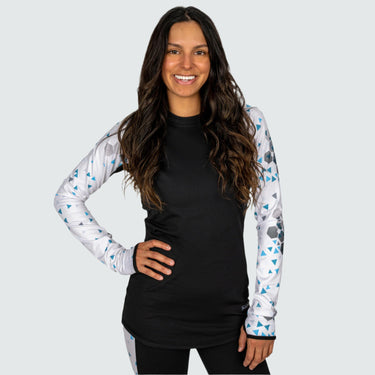 Women's Therma Base Layer Crewneck BlackStrap #color_poly-cream