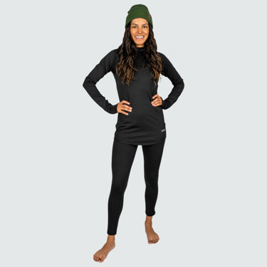 Women's Therma Base Layer Hoodie BlackStrap #color_black