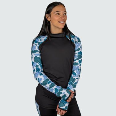 Women's Therma Base Layer Hoodie BlackStrap #color_cloudcam-aquatic