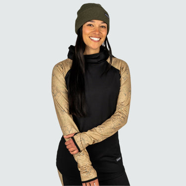 Women's Therma Base Layer Hoodie BlackStrap #color_drawn-drab