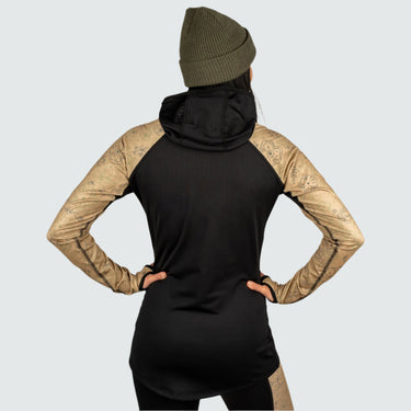 Women's Therma Base Layer Hoodie BlackStrap #color_drawn-drab