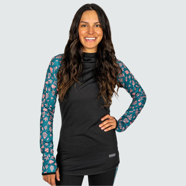 Women's Therma Base Layer Hoodie BlackStrap #color_tiny-floral