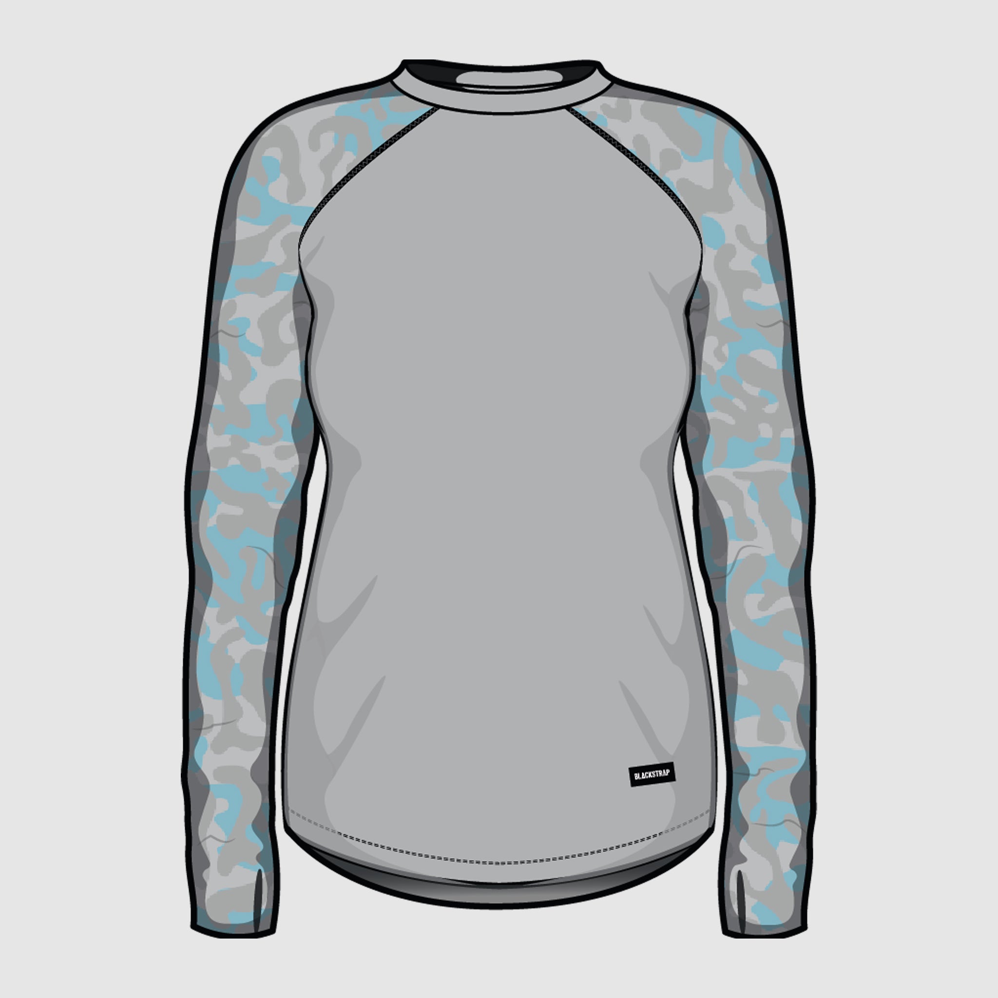 BlackStrap Women's Vista Baselayer Crewneck Long Sleeve #color_animo-ash