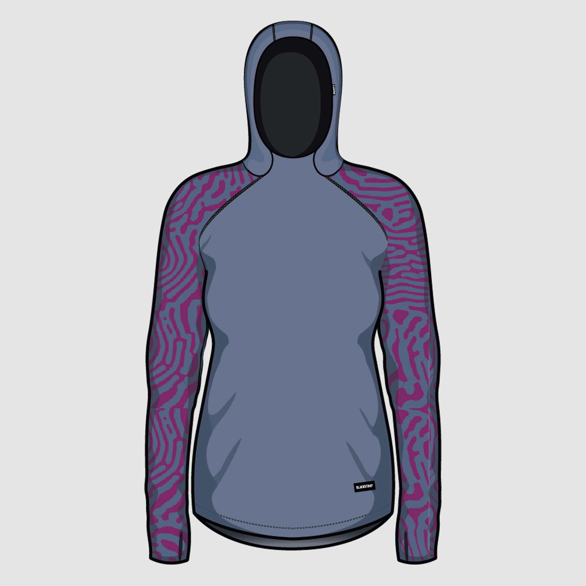 BlackStrap Women's Vista Baselayer Hoodie #color_inprint-currant