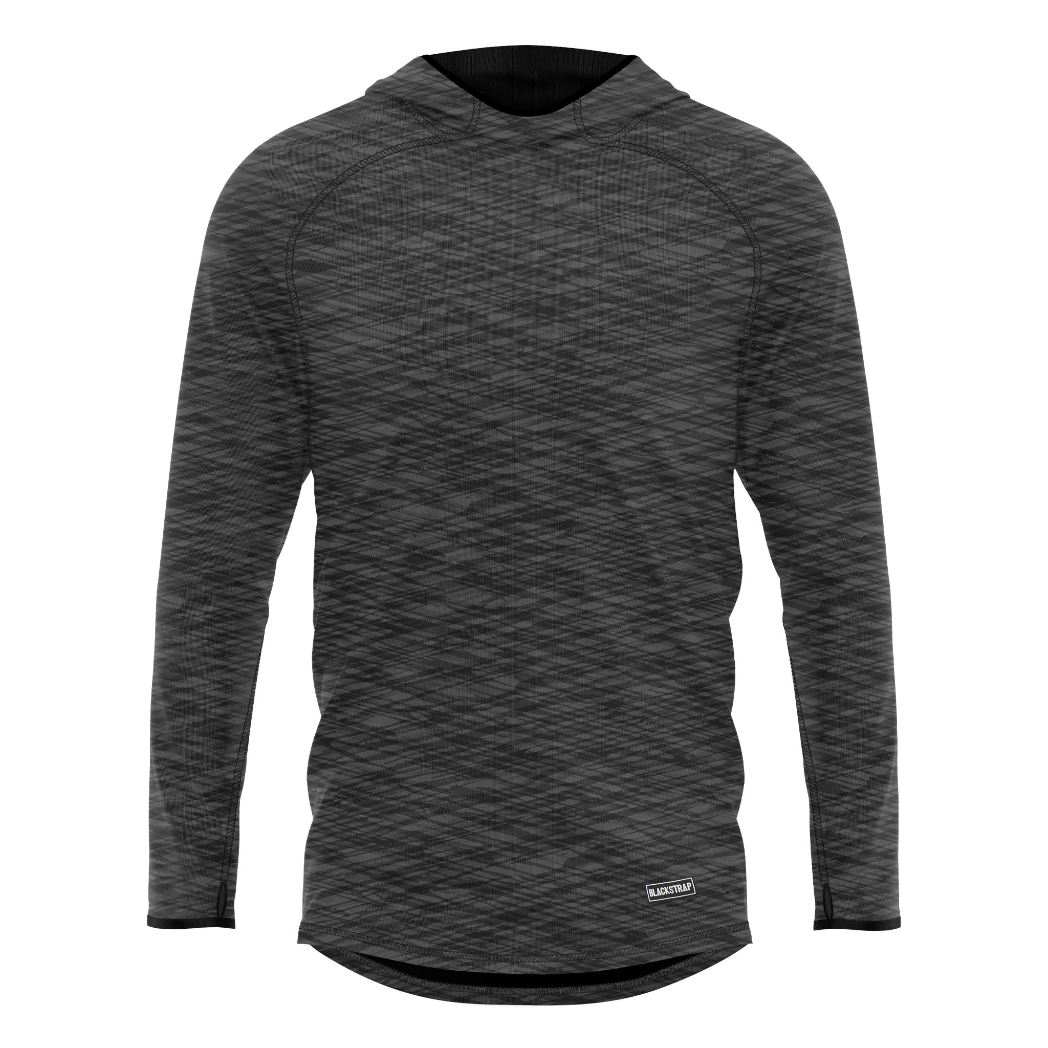 Men's Summit Base Layer Hoodie BlackStrap Hatched Charcoal S #color_hatched charcoal