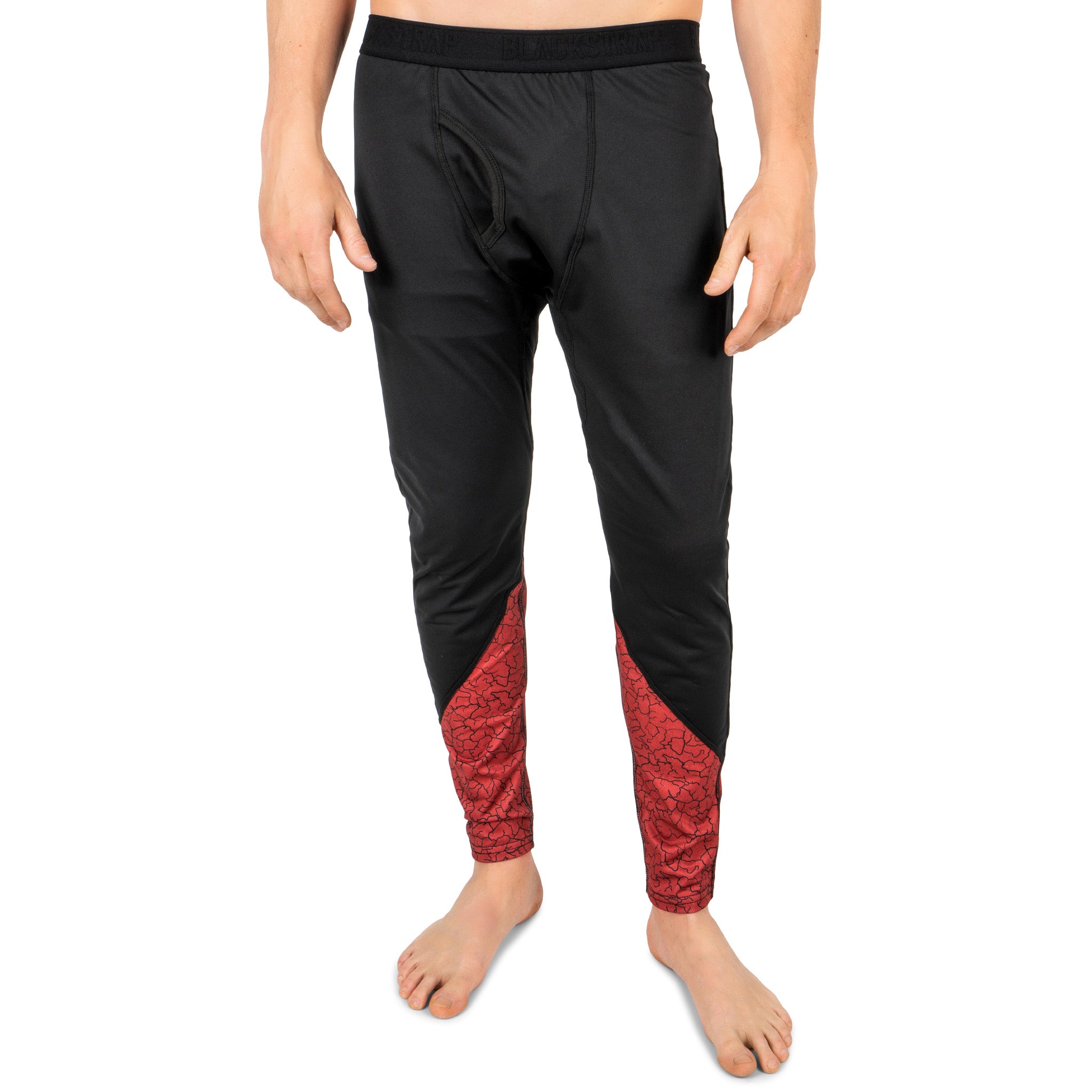Men's Therma Base Layer Pants BlackStrap #color_magma red