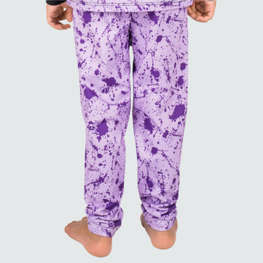 Kids' Therma Base Layer Pants BlackStrap #color_splatter-lavendar