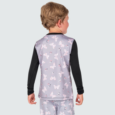 Kids' Therma Base Layer Crewneck BlackStrap #color_butterflies