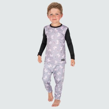 Kids' Therma Base Layer Crewneck BlackStrap #color_butterflies