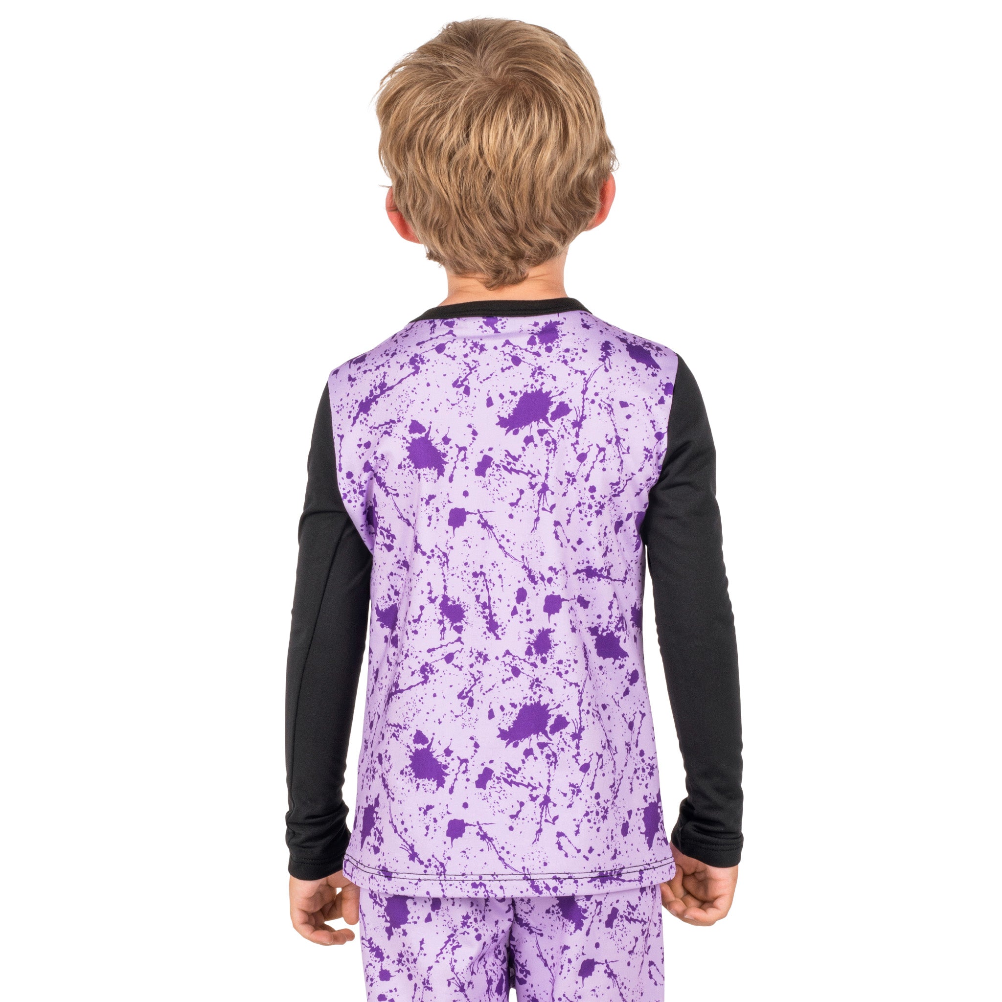 Kids' Therma Base Layer Crewneck BlackStrap #color_splatter lavendar
