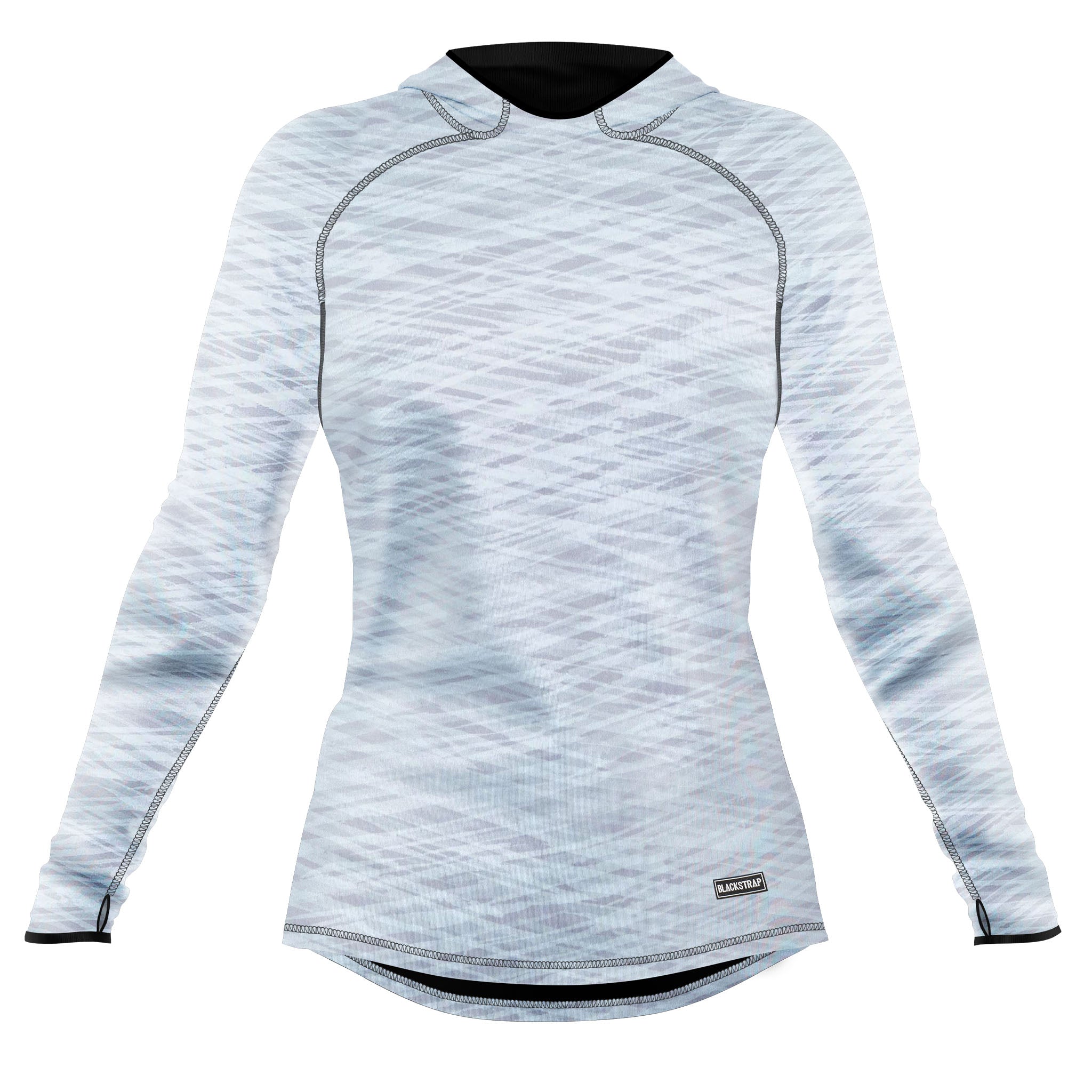 Women's Cloudchaser Base Layer Hoodie BlackStrap Hatched Snow XS #color_hatched snow